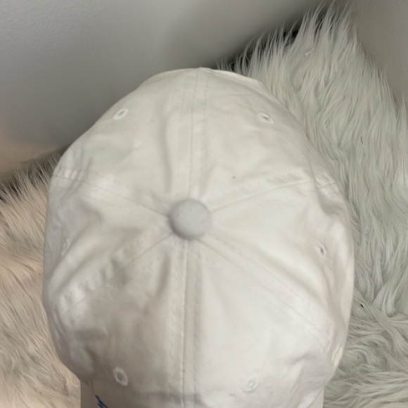 Unisex white cap with embroidery Puerto Rico Letters color of letters baby blue - Picture 3 of 5